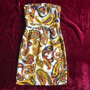 Banana Republic Strapless Dress: Beautiful pattern